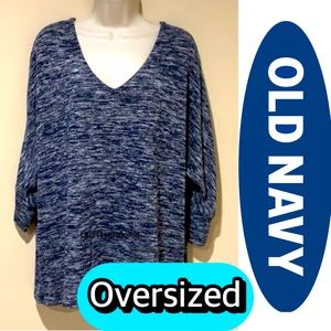 Oversized XL 1X 2X 3X Dolman Sleeve Hacci Knit Scoop Neck Sweater